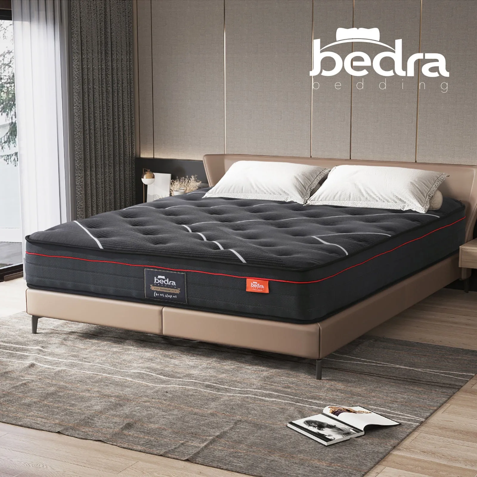 Bedra Double Mattress Tight Top Bed Cool Gel Foam Pocket Spring 22cm Medium