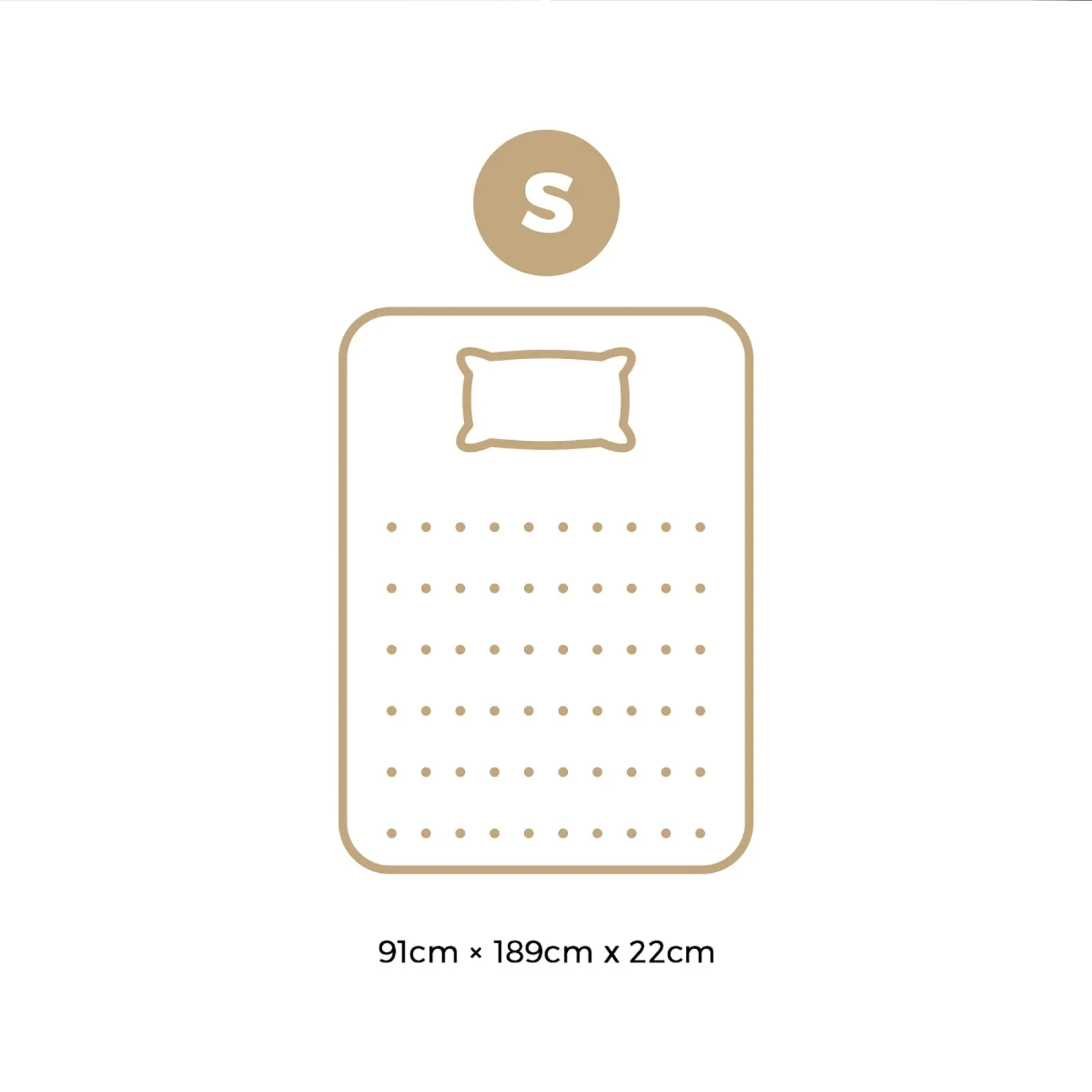 Bedra Single Mattress Tight Top Bed Cool Gel Foam Pocket Spring 22cm Medium