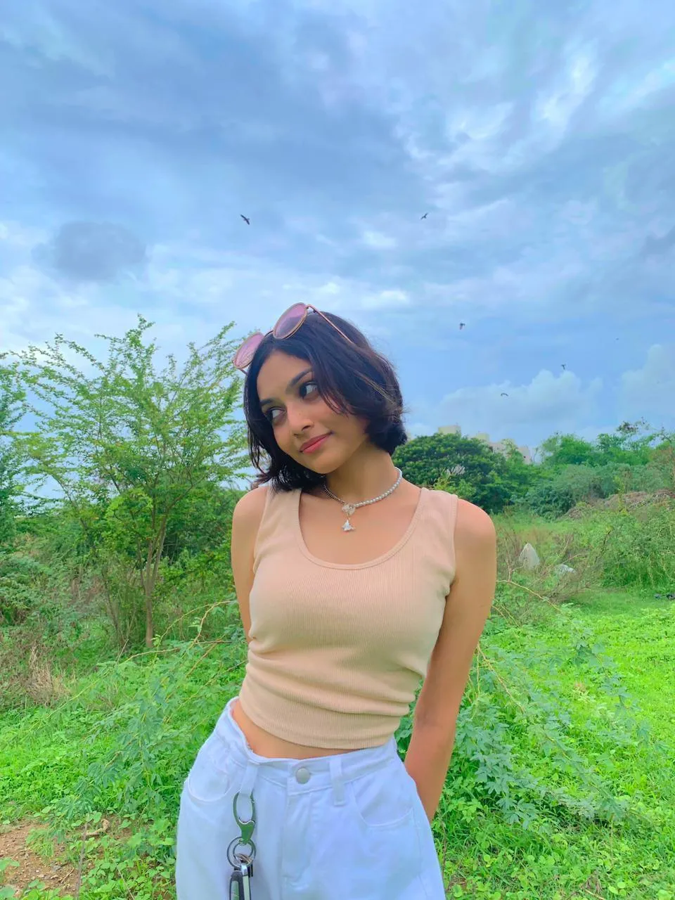Beige Retro Tank Top