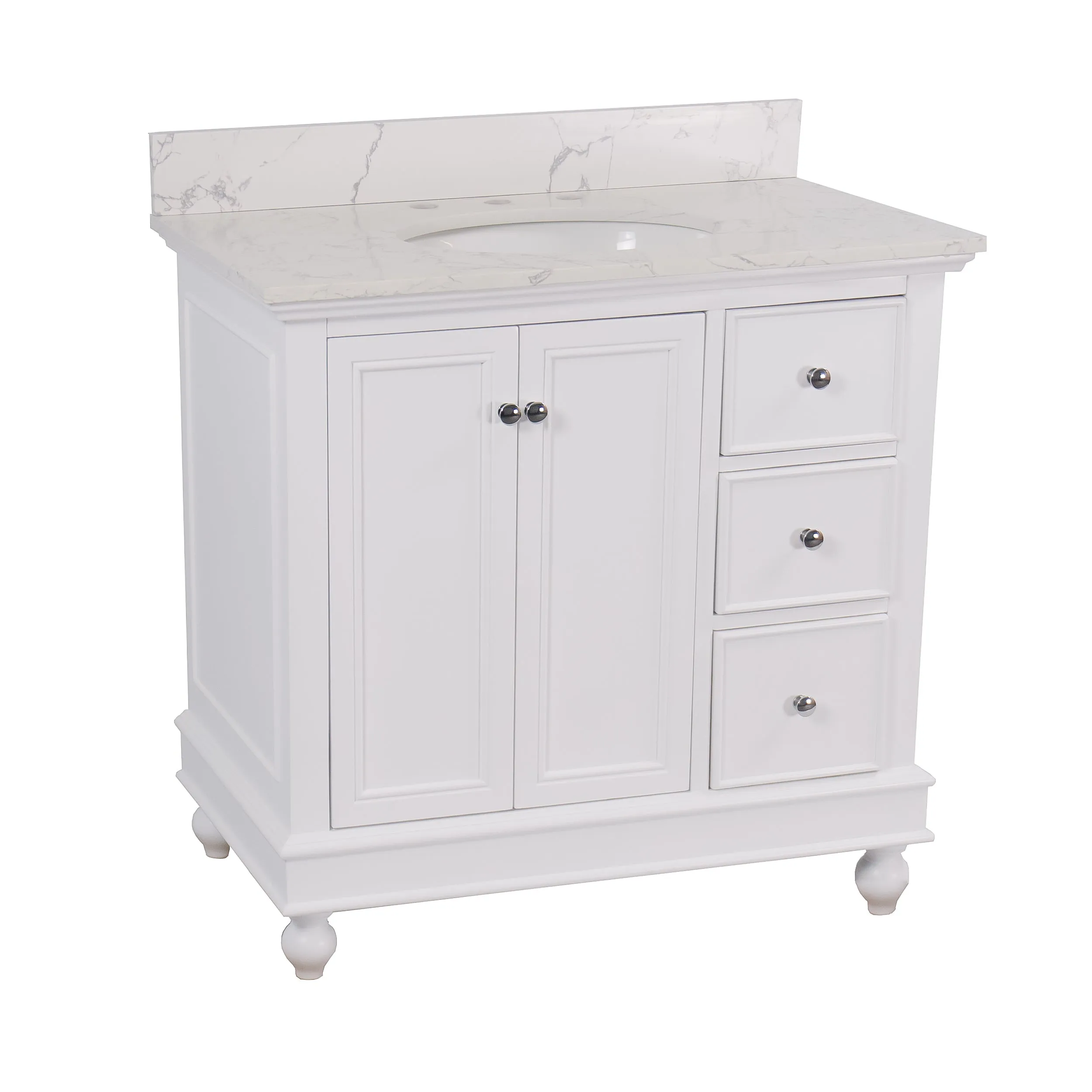 Bella 36-inch Vanity with Engineered Marble Top