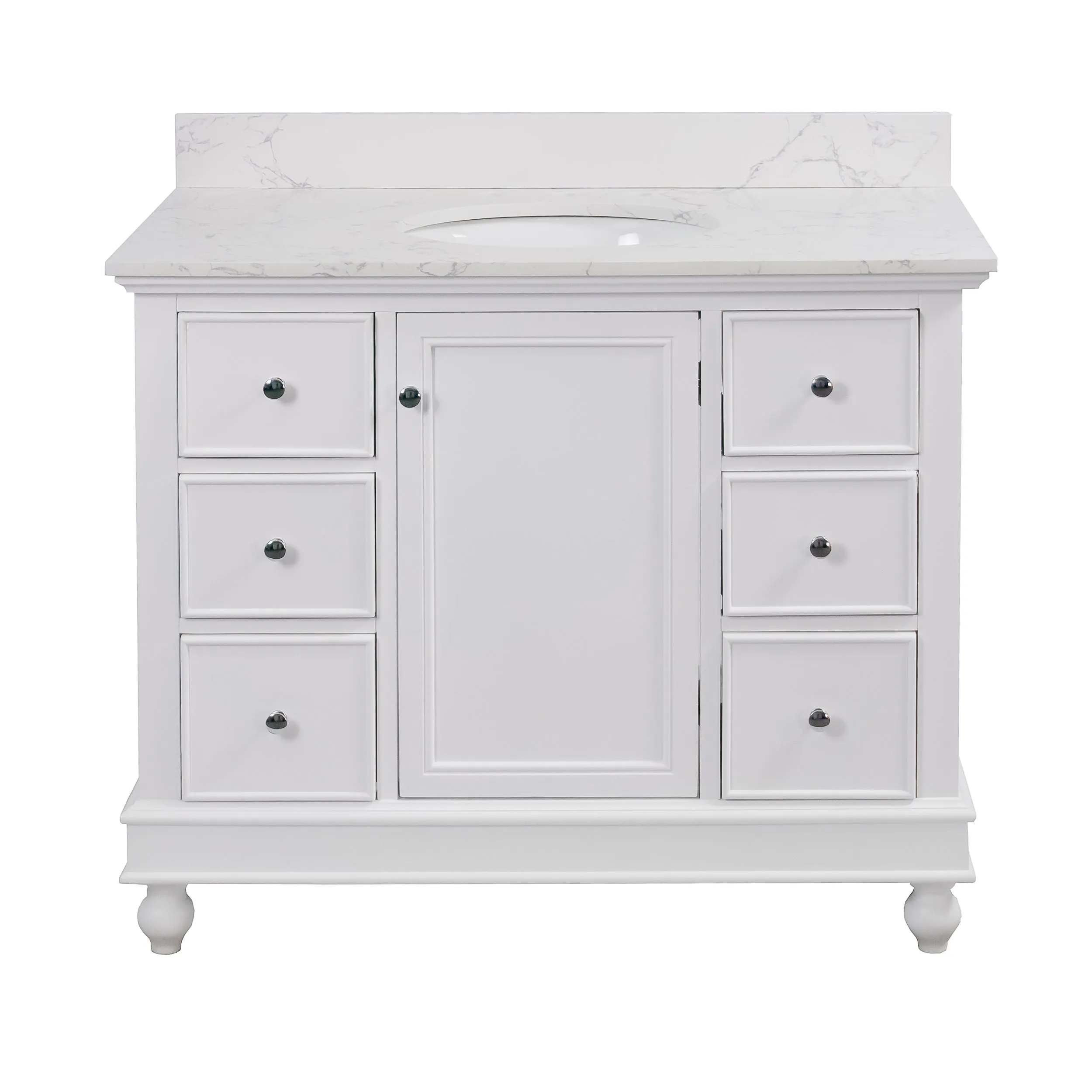 Bella 42-inch Vanity with Engineered Marble Top