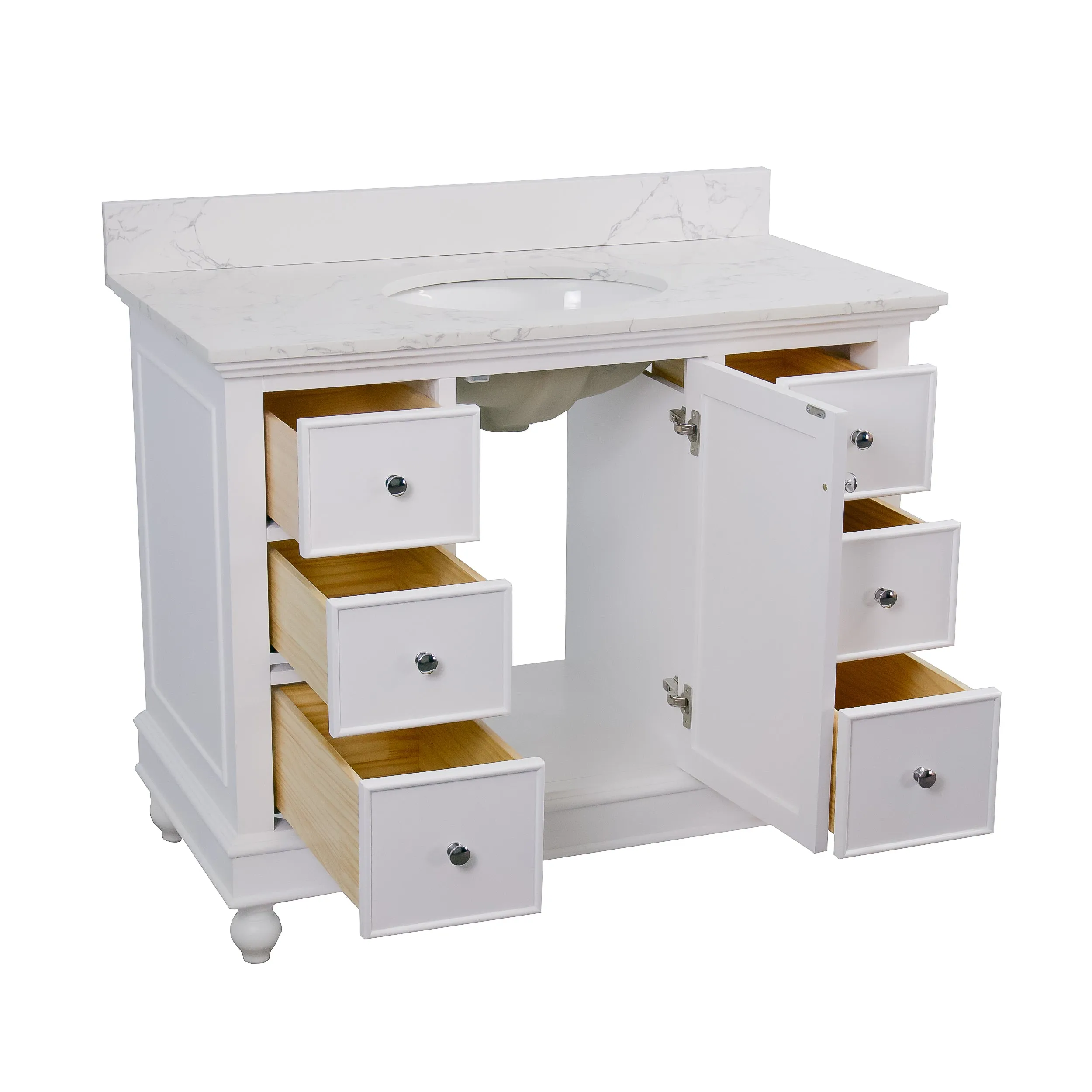 Bella 42-inch Vanity with Engineered Marble Top