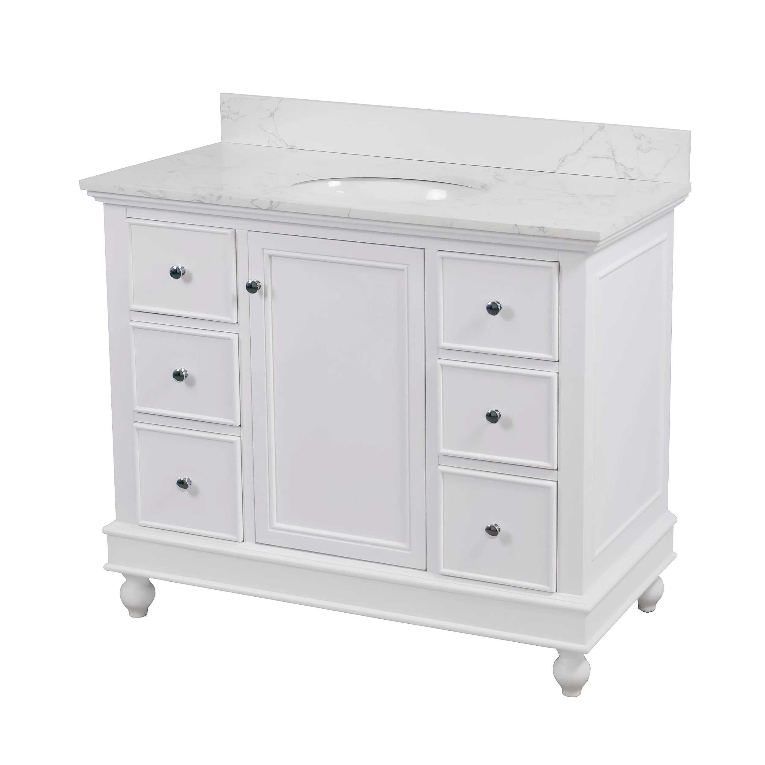 Bella 42-inch Vanity with Engineered Marble Top