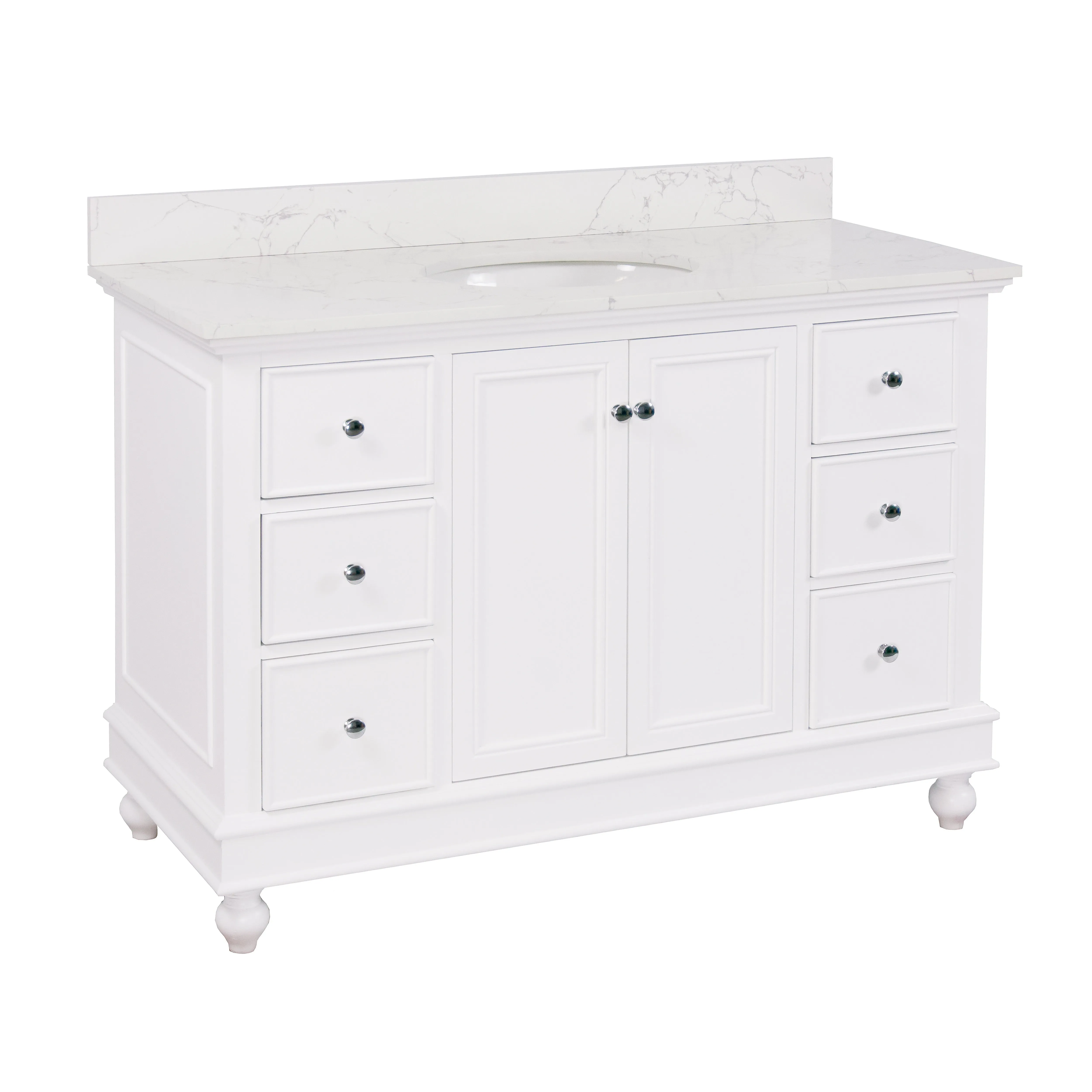 Bella 48-inch Vanity with Engineered Marble Top