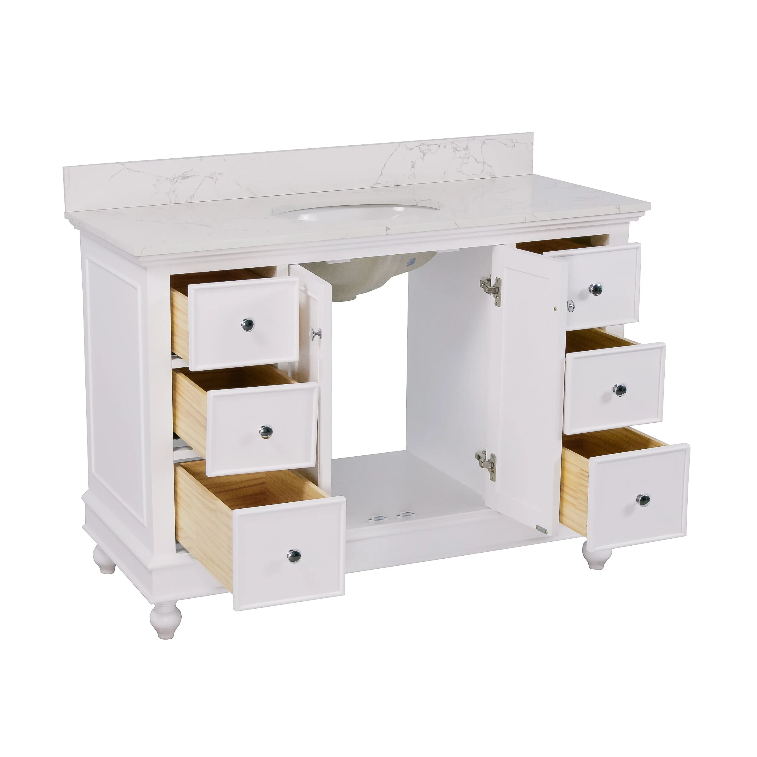 Bella 48-inch Vanity with Engineered Marble Top
