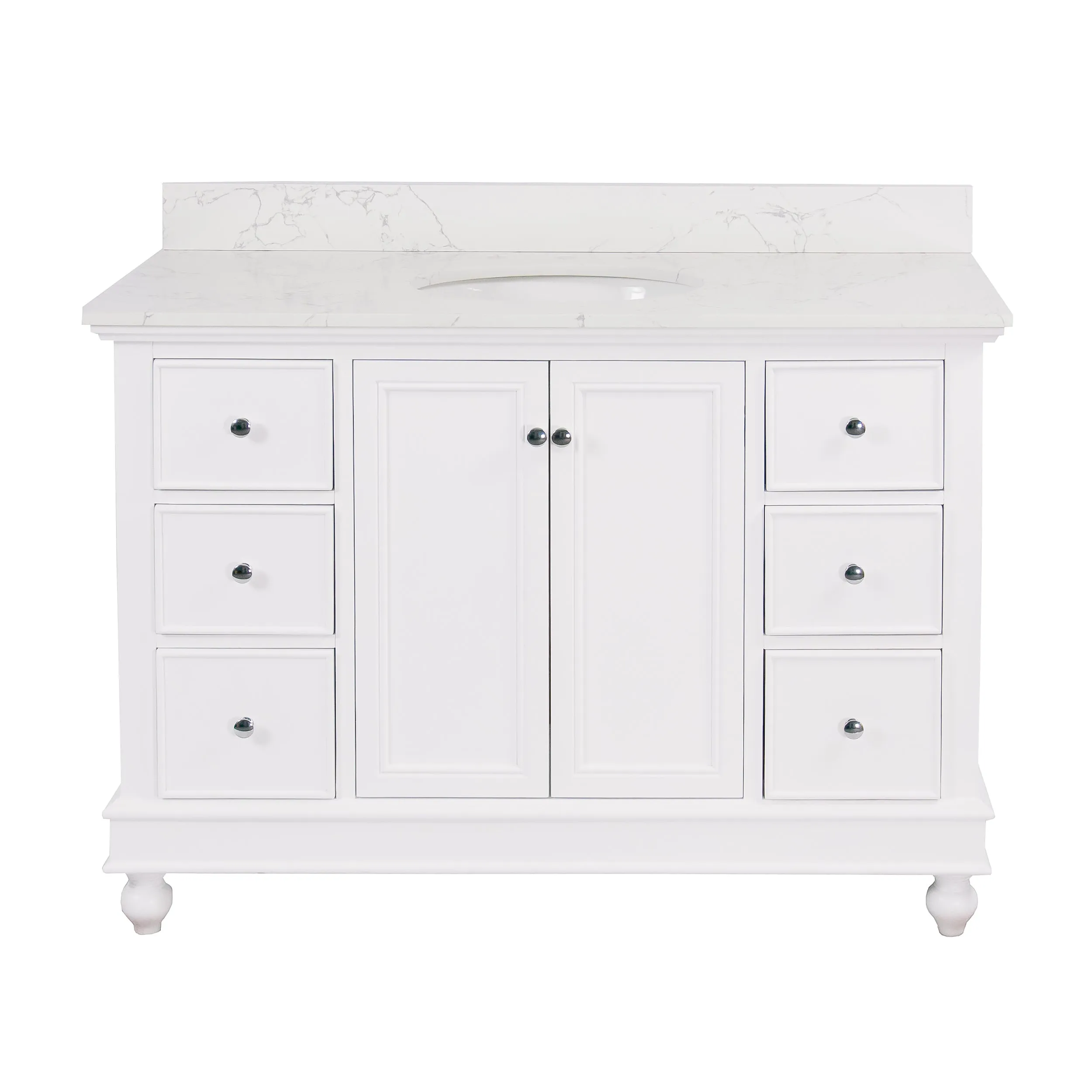 Bella 48-inch Vanity with Engineered Marble Top