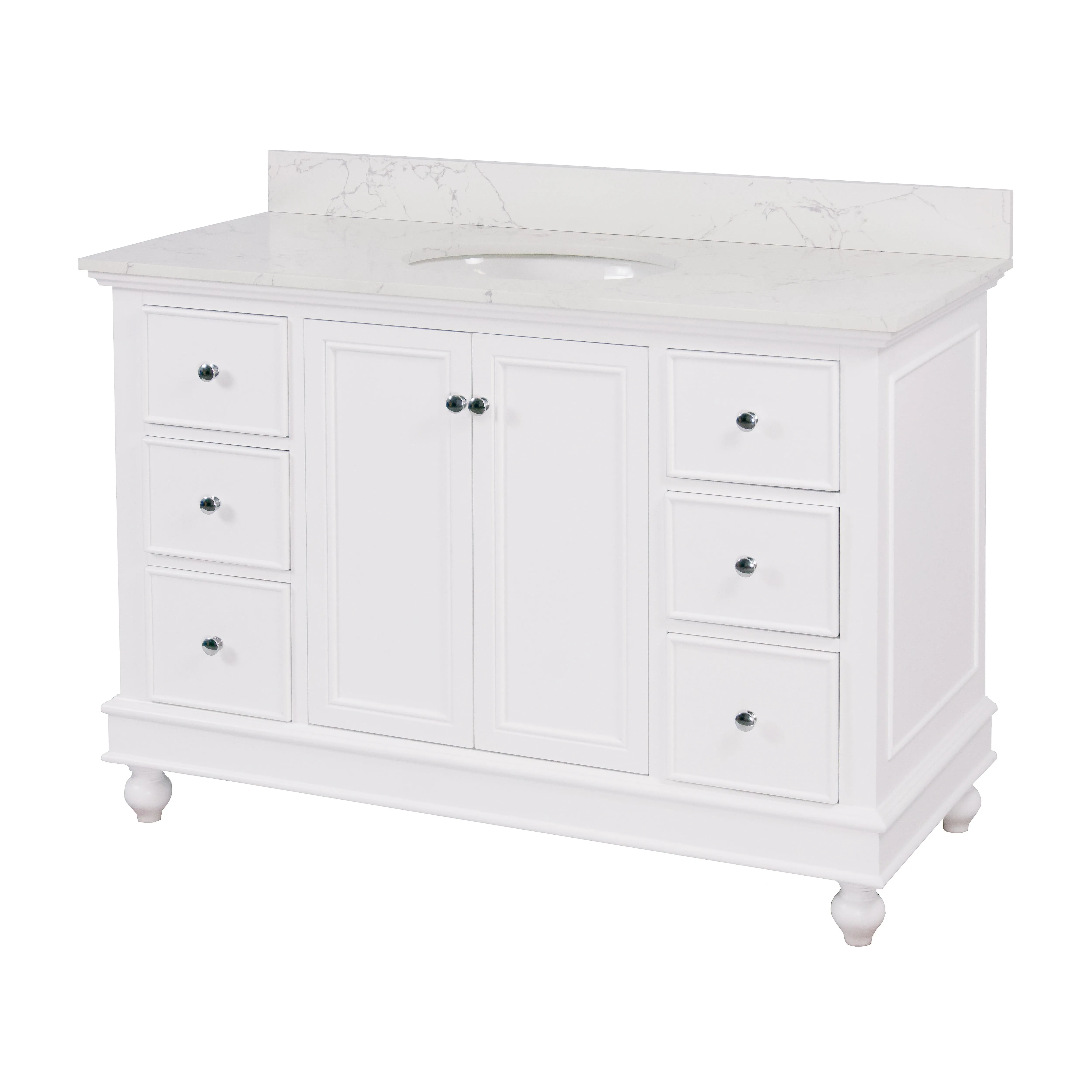 Bella 48-inch Vanity with Engineered Marble Top