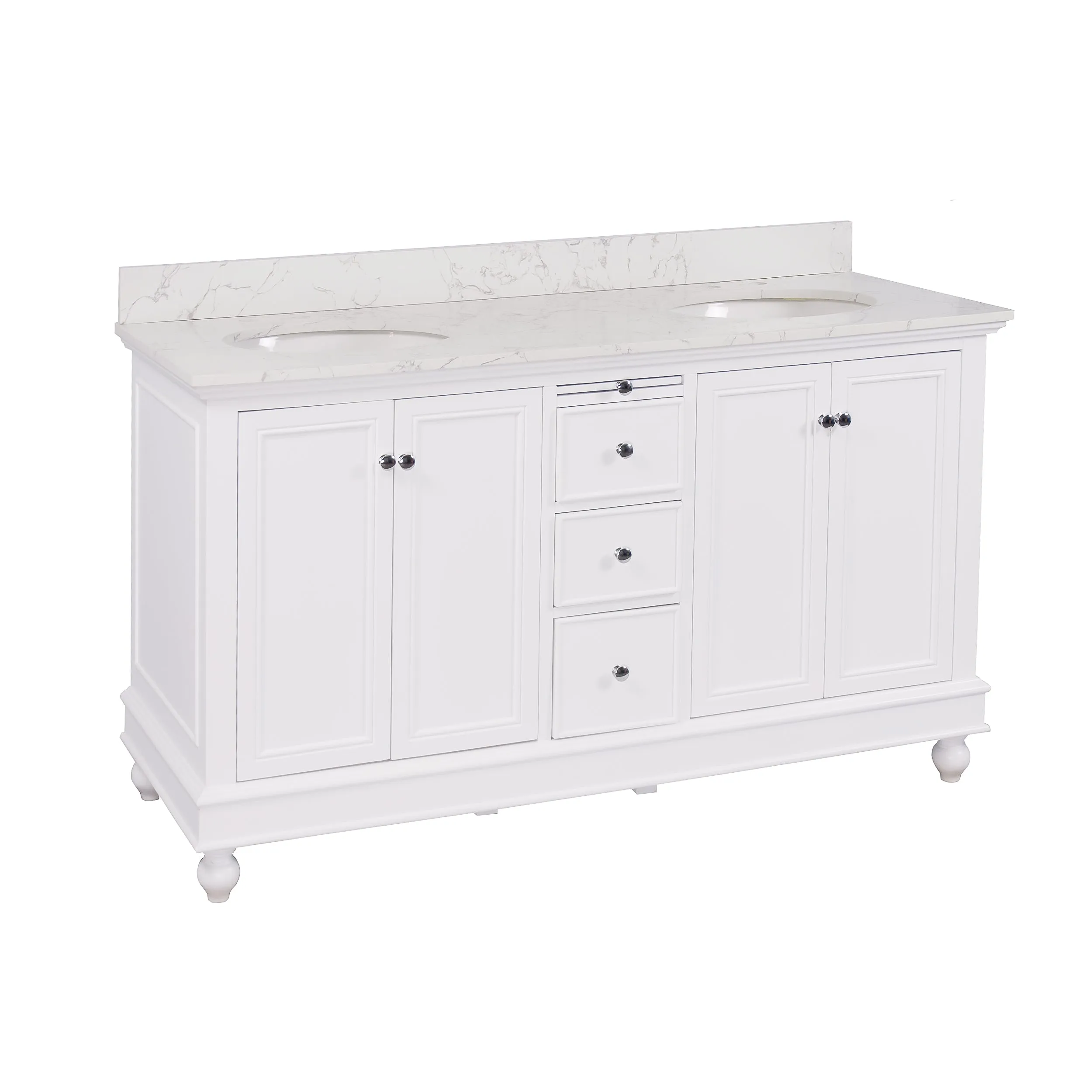 Bella 60-inch Double Vanity with Engineered Marble Top