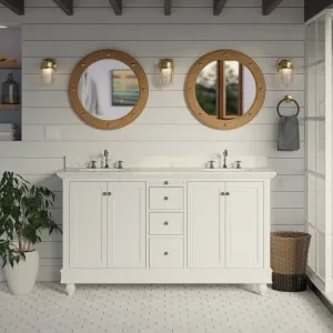 Bella 60-inch Double Vanity with Engineered Marble Top