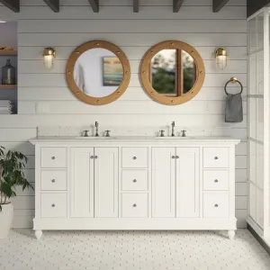 Bella 72-inch Double Vanity with Engineered Marble Top