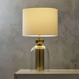 BELLJAR GLASS AND METAL CONTEMPORARY TABLE LAMP