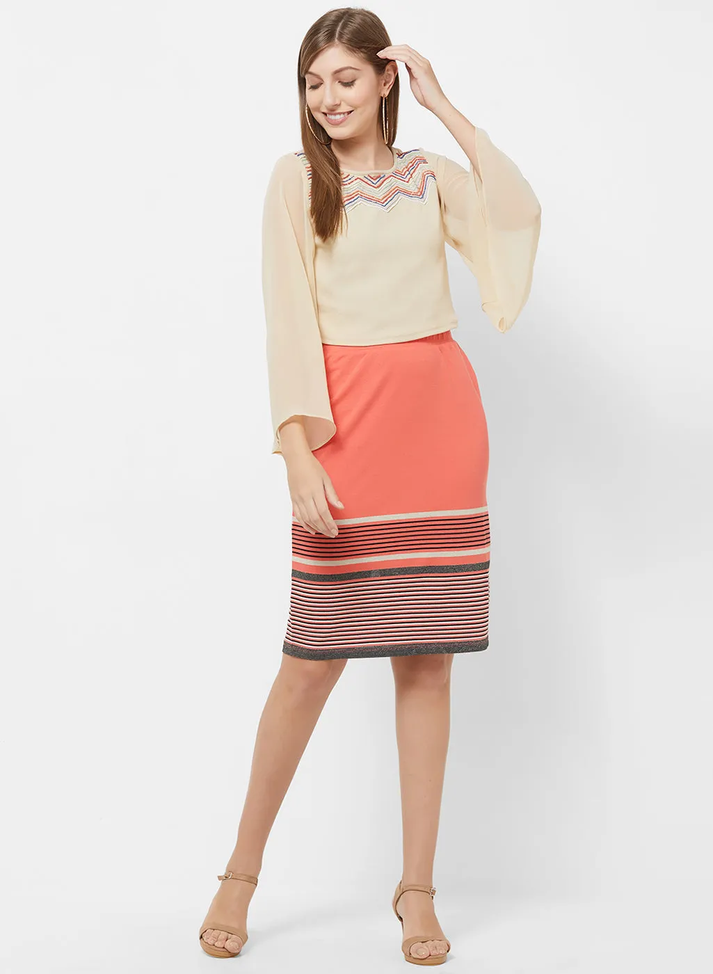 Birch Top With Beads Detailing