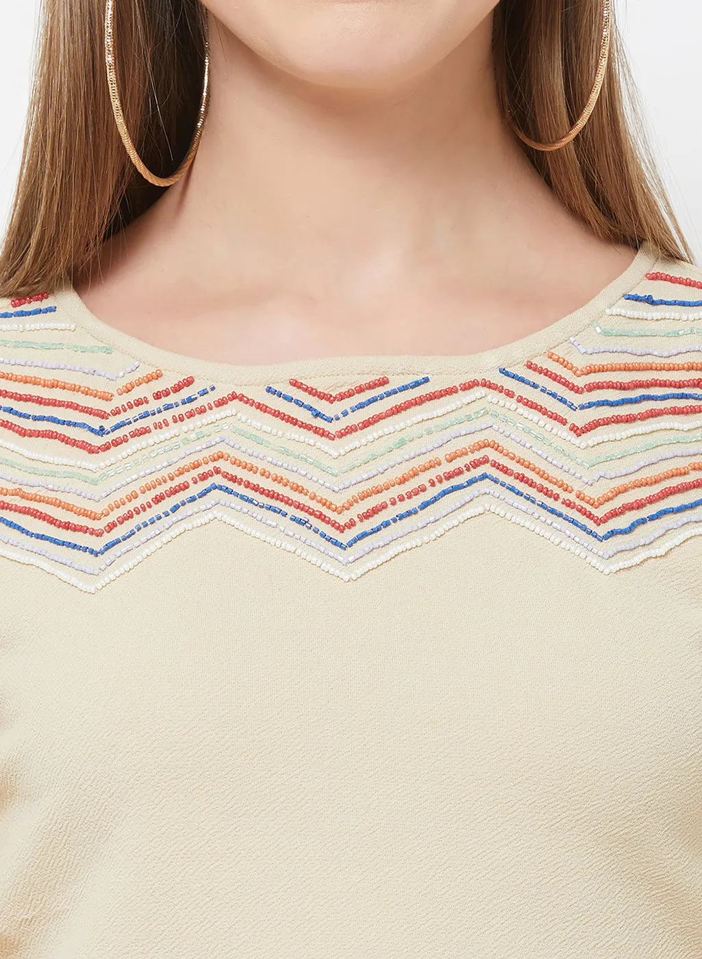 Birch Top With Beads Detailing