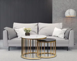 Black & White Golden Coffee vs Nesting Table