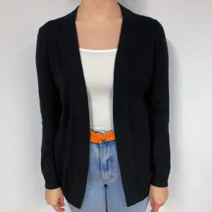 Black Cashmere Edge to Edge Cardigan Small