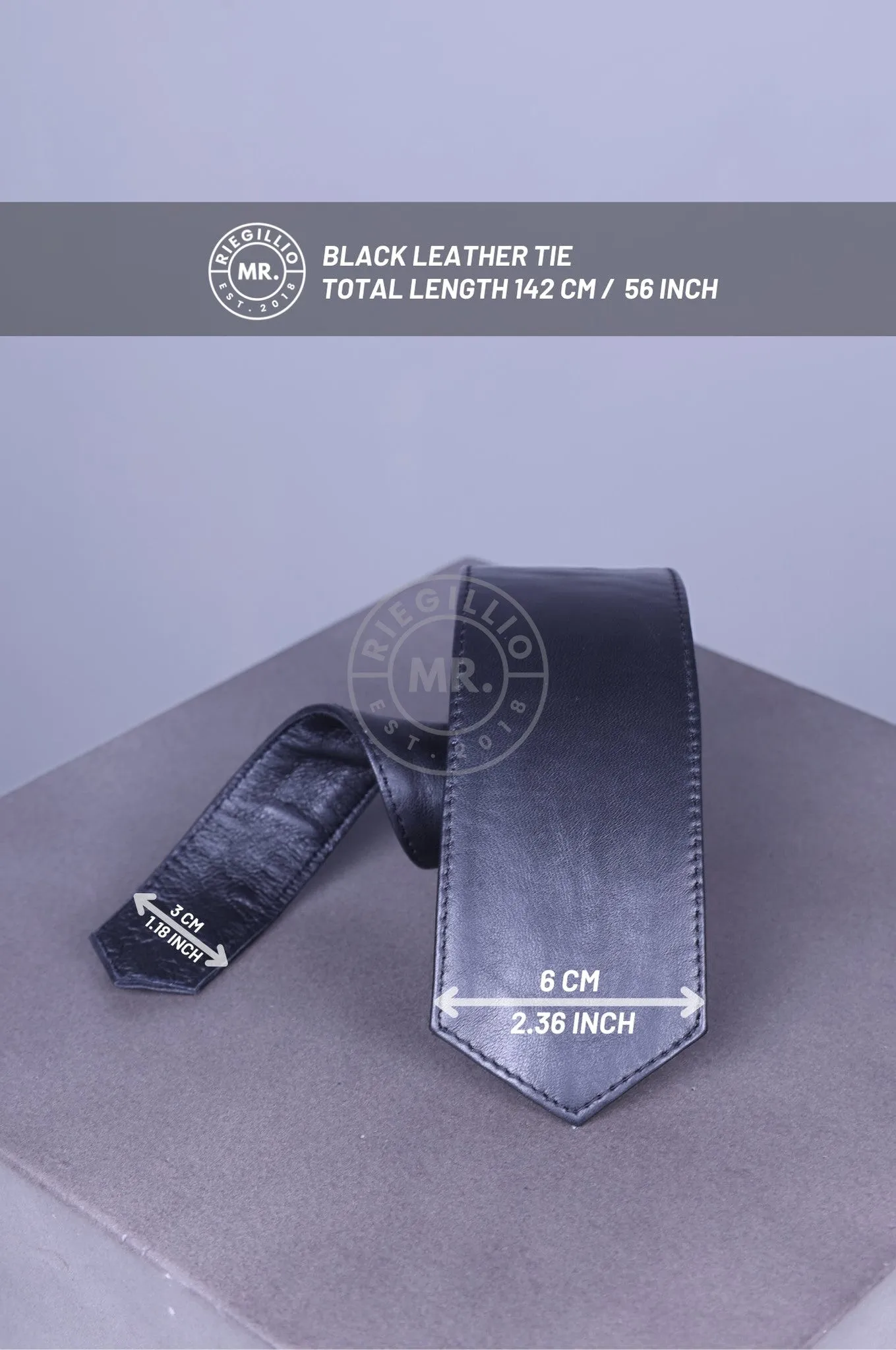 Black Leather Tie