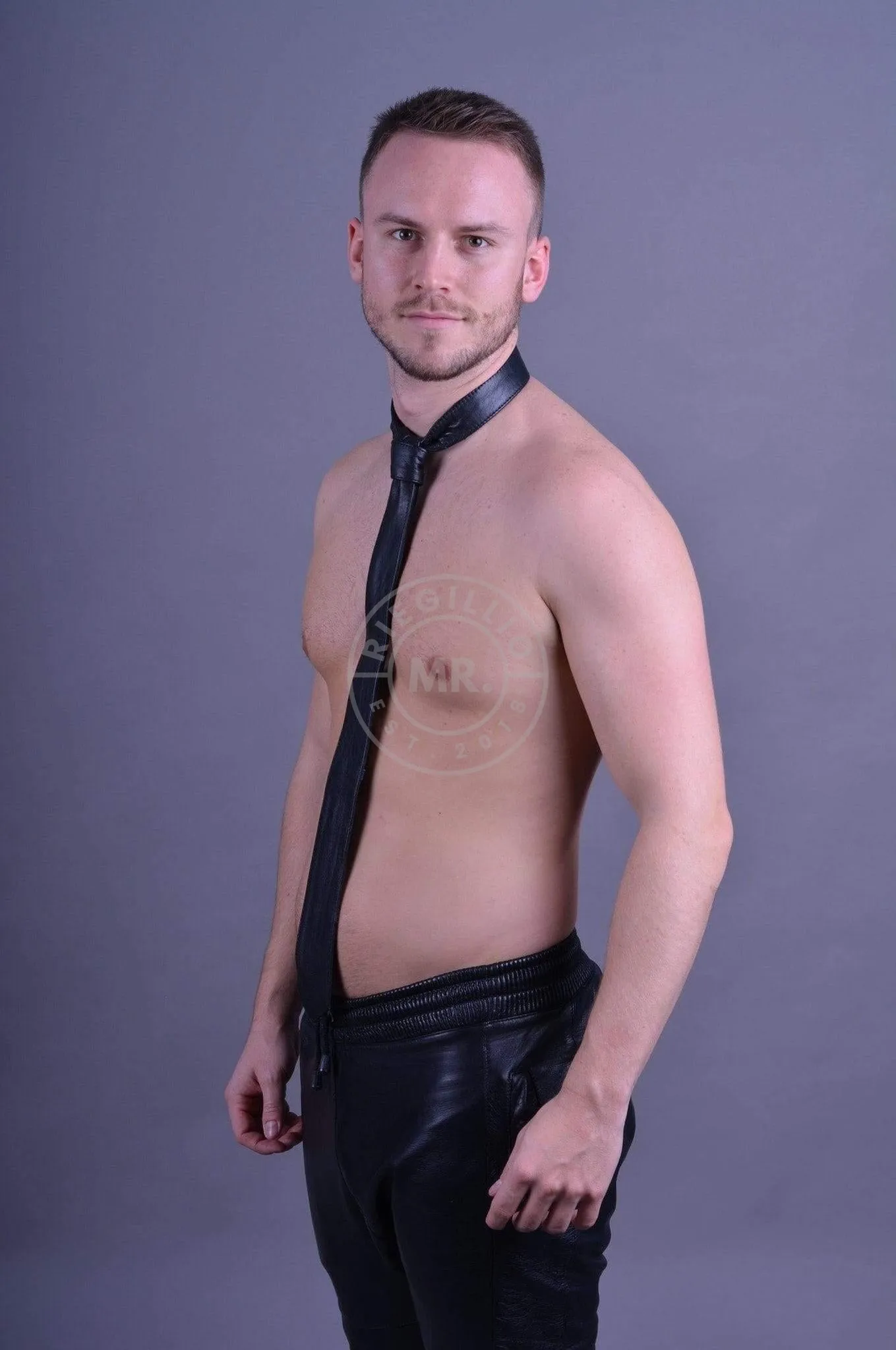 Black Leather Tie