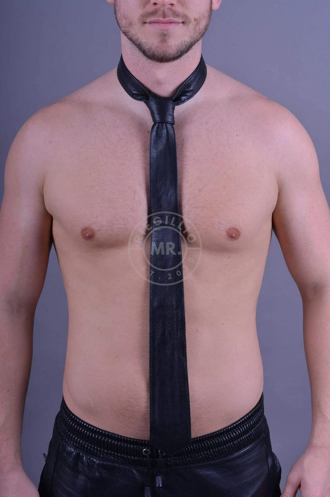 Black Leather Tie