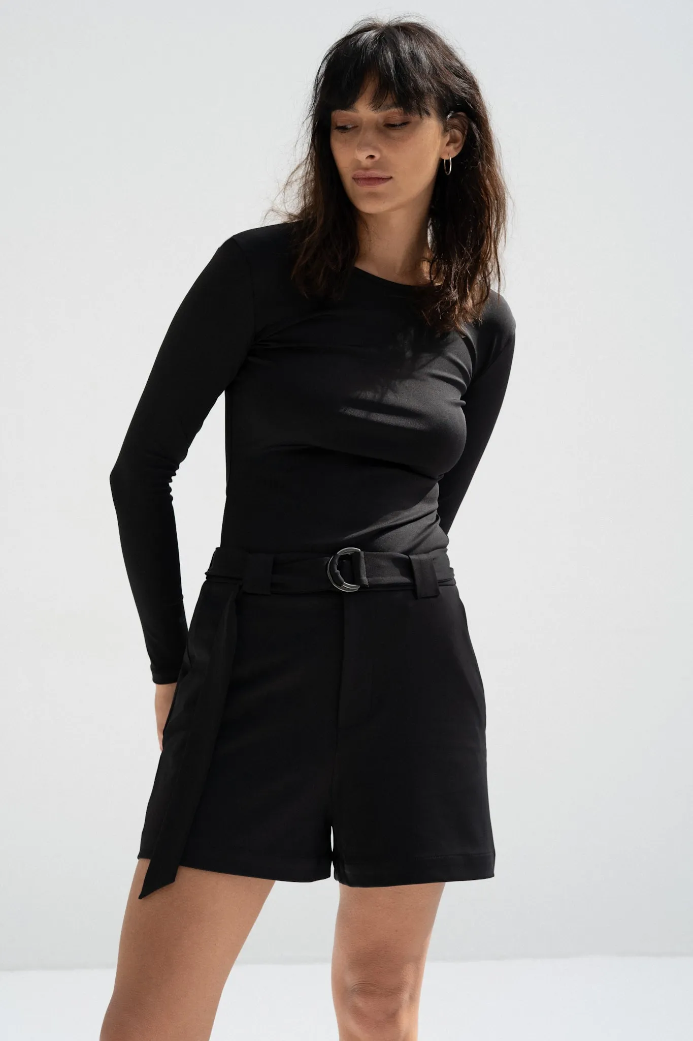 Black Long Sleeves Top (Scuba)