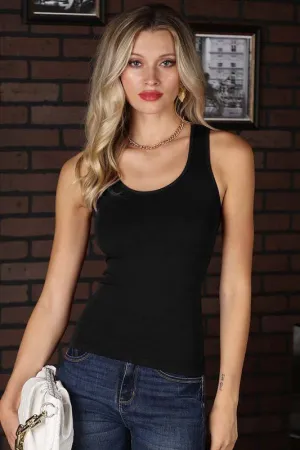 Black Seamless Tank Top