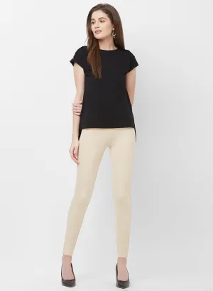 Black Solid High Low Top