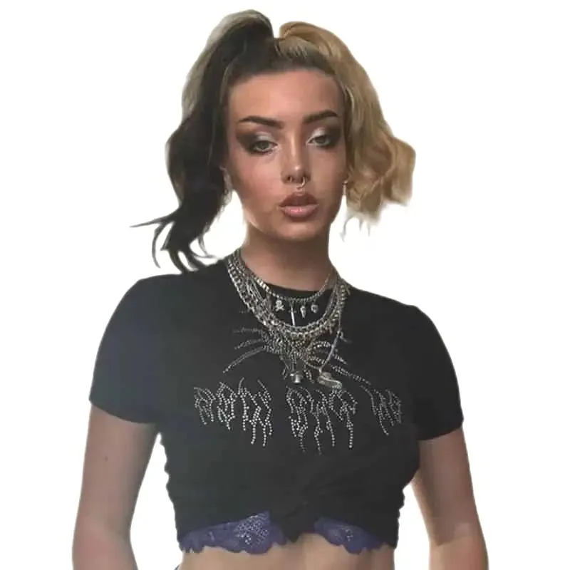 Black Spider Punk Top