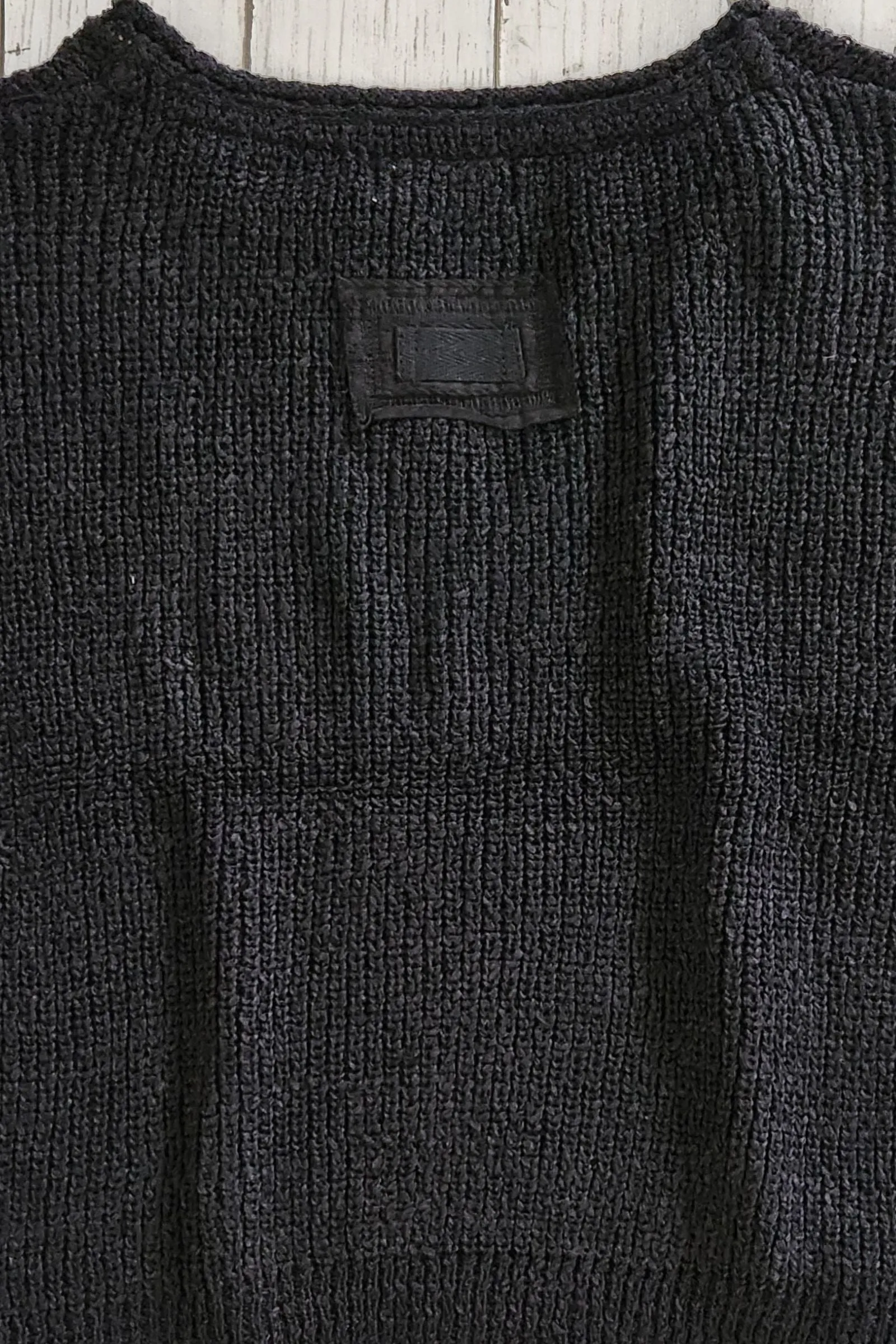 Black Split Neck Pullover Top