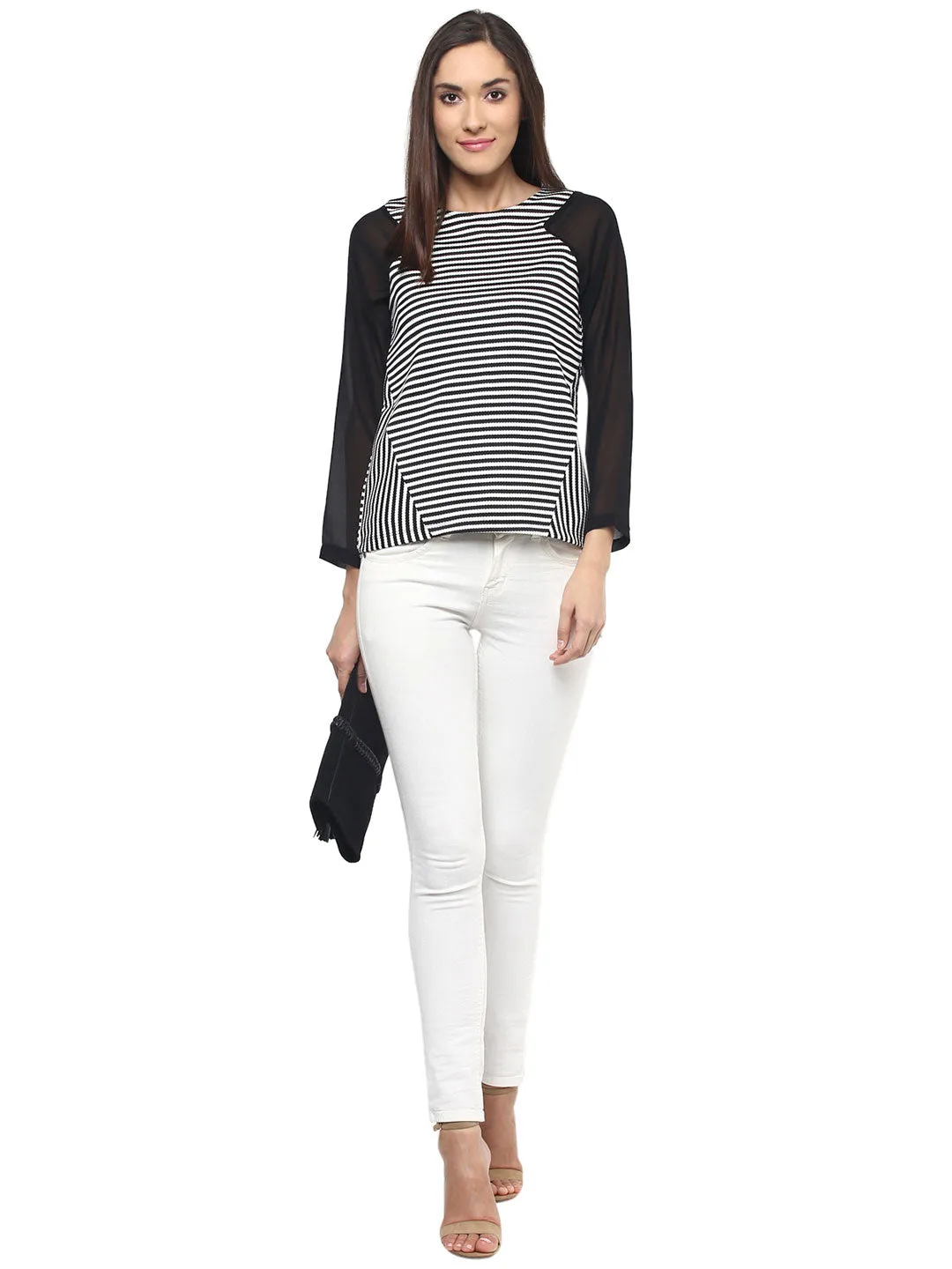 Black Striped Top