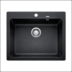 Blanco NAYA6K5 Anthracite Black Silgranit Single Bowl Top Mount Sink