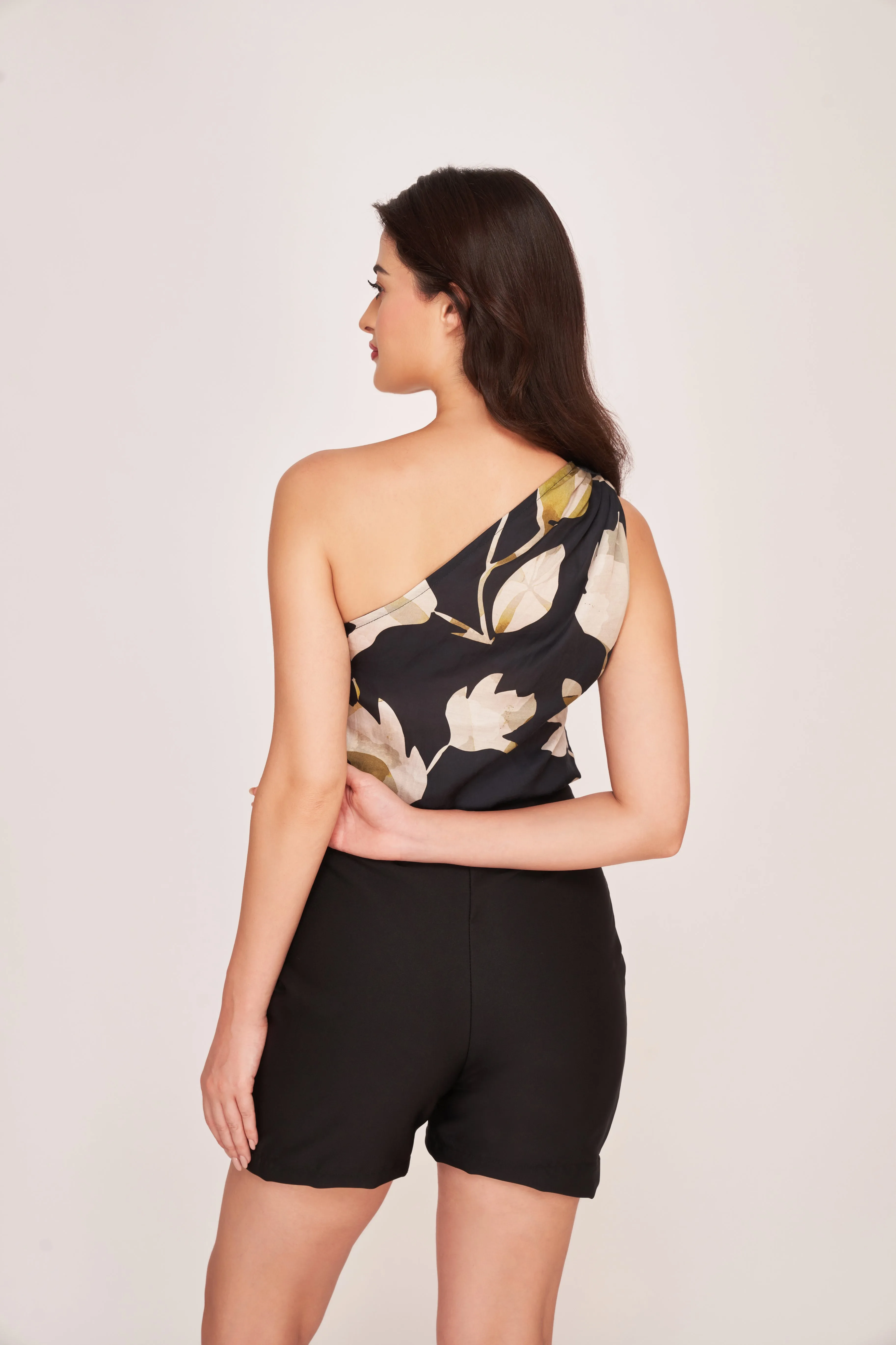 Blossom Muse Floral One Shoulder Top