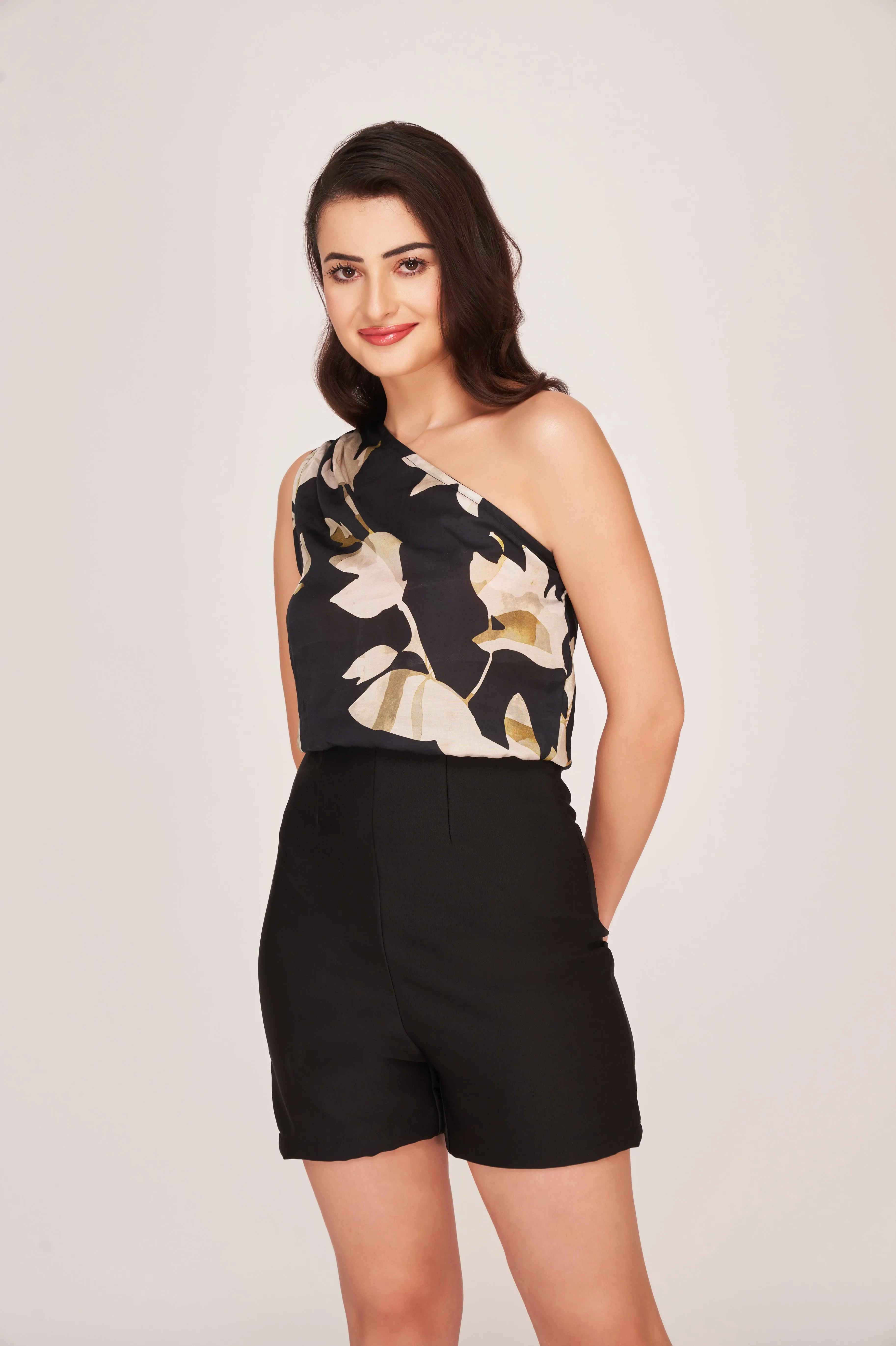 Blossom Muse Floral One Shoulder Top