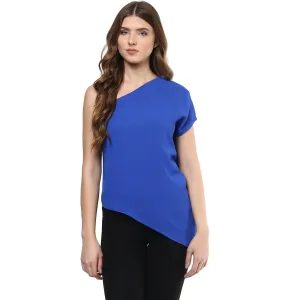 Blue One shoulder Top Blue One shoulder Top