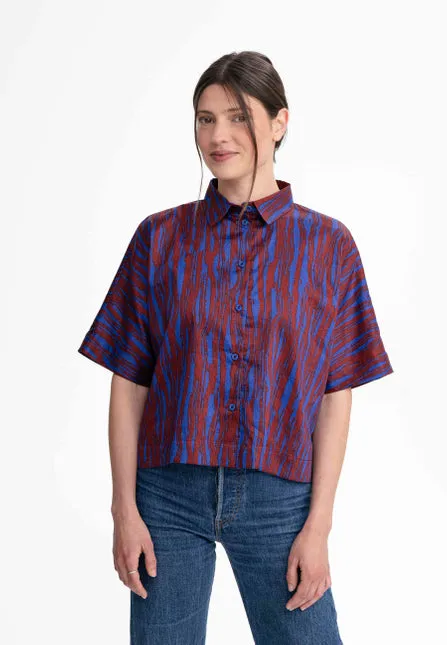 Bluse kurzärmlig RINARA chai brush | MELAWEAR