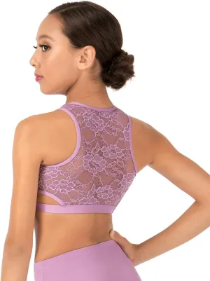 Body Wrappers Lace Back Crop Top