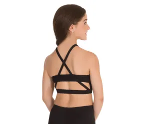 Bodywrappers Crop Top with Zip Front
