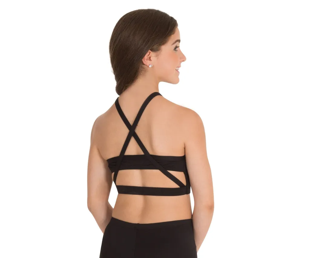 Bodywrappers Crop Top with Zip Front