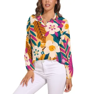 Boho Top Women, Boho Blouse, 70s Style Top, 70s Clothing Women, Pink Teal Top, Floral Blouse, Floral Top, Semi Sheer Top, Vintage style top