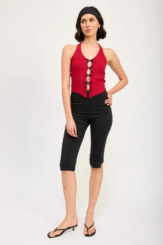 Bow Detail Halter Top