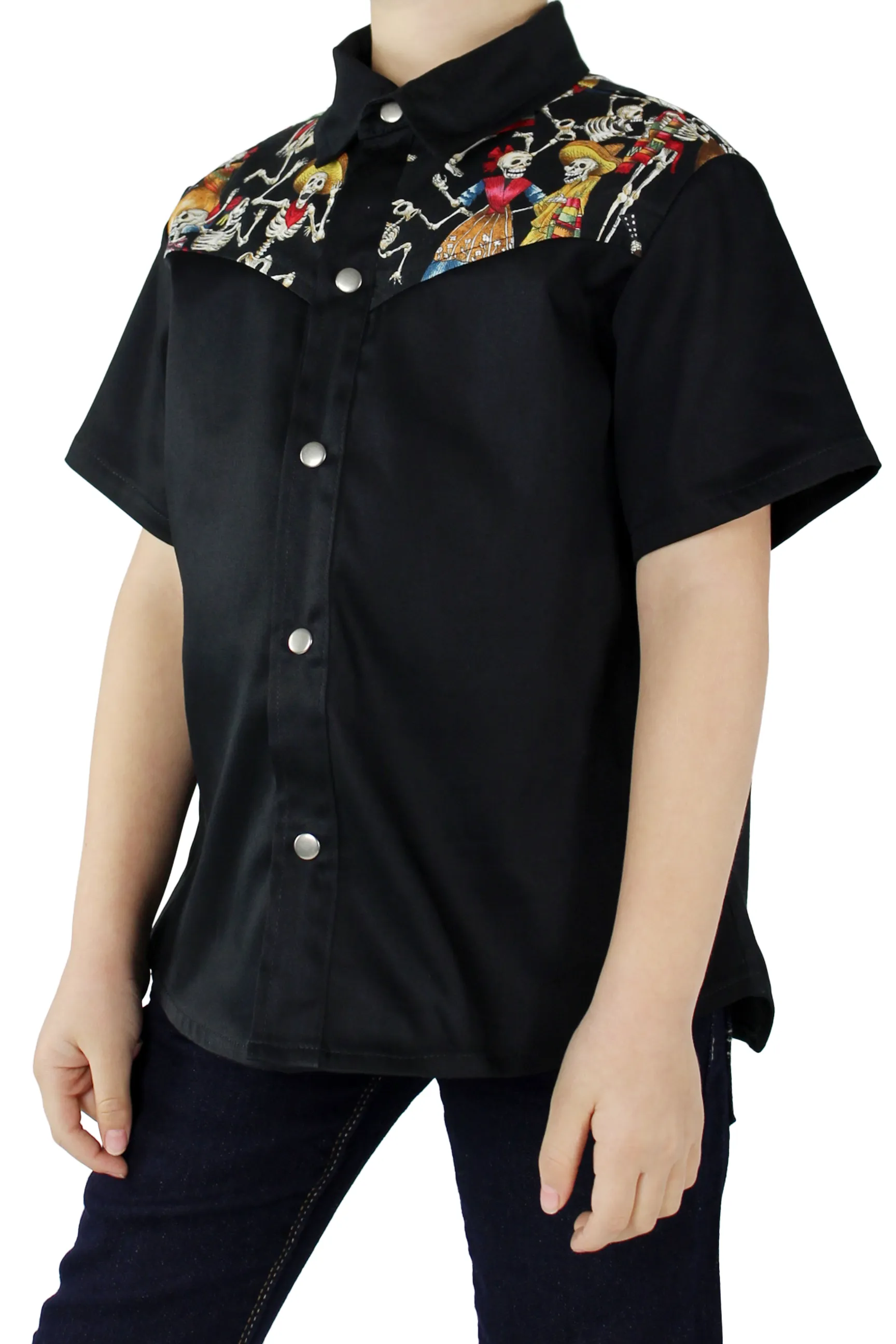 Boy's Dancing Skeletons Western Top