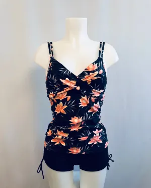 BS Black/Coral Paradise Crossover Tankini