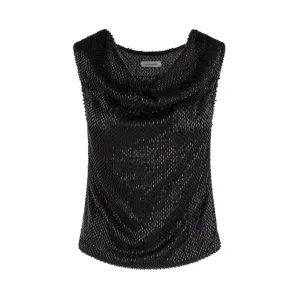 Bugle Bead Cowl Blouse