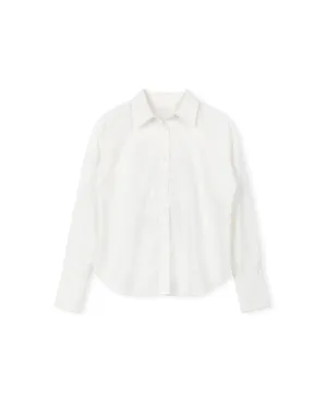 Button Down Shirt With Gathered Waist