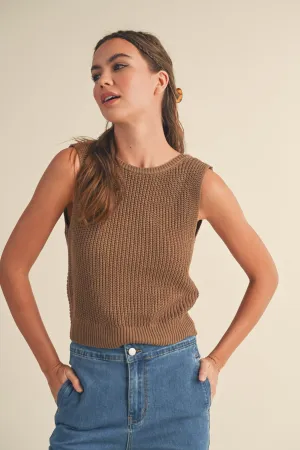 Camilla Twisted on Back Knit High Neck Top