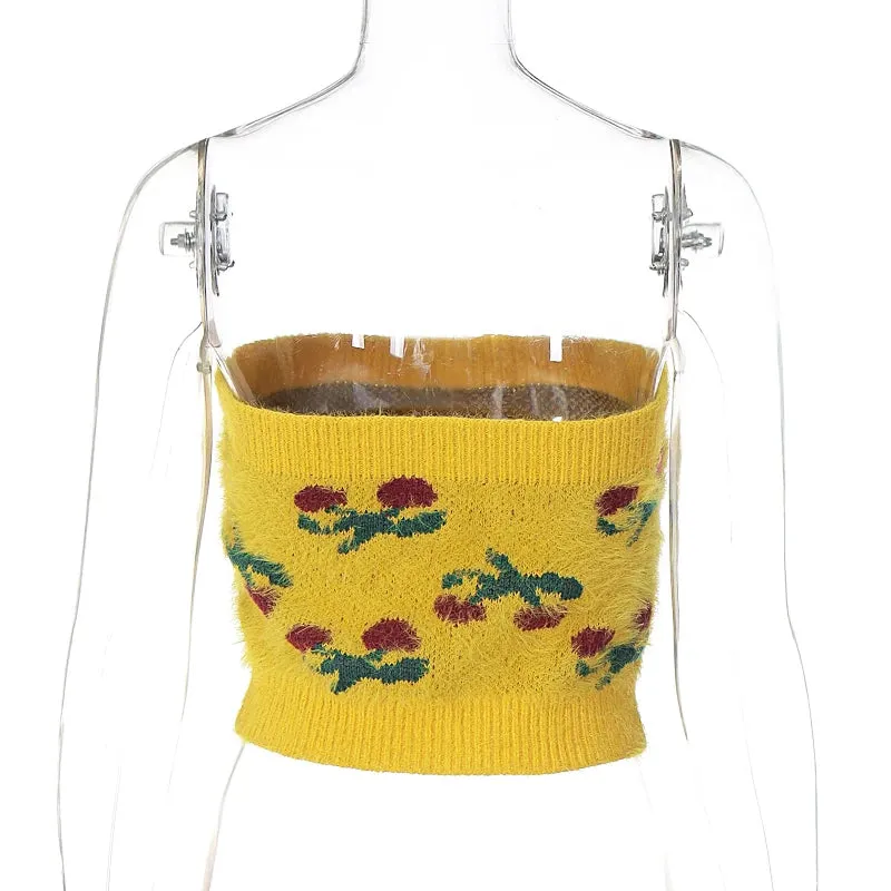 Can't Hear My Thoughts Bandeau Crop Top