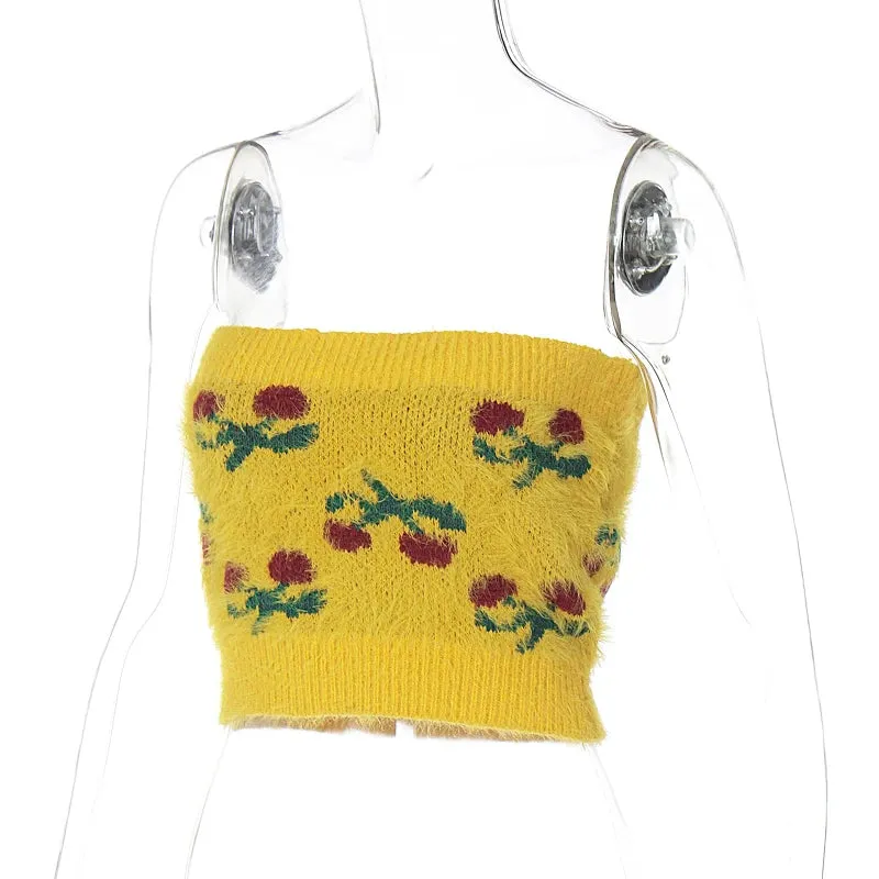 Can't Hear My Thoughts Bandeau Crop Top