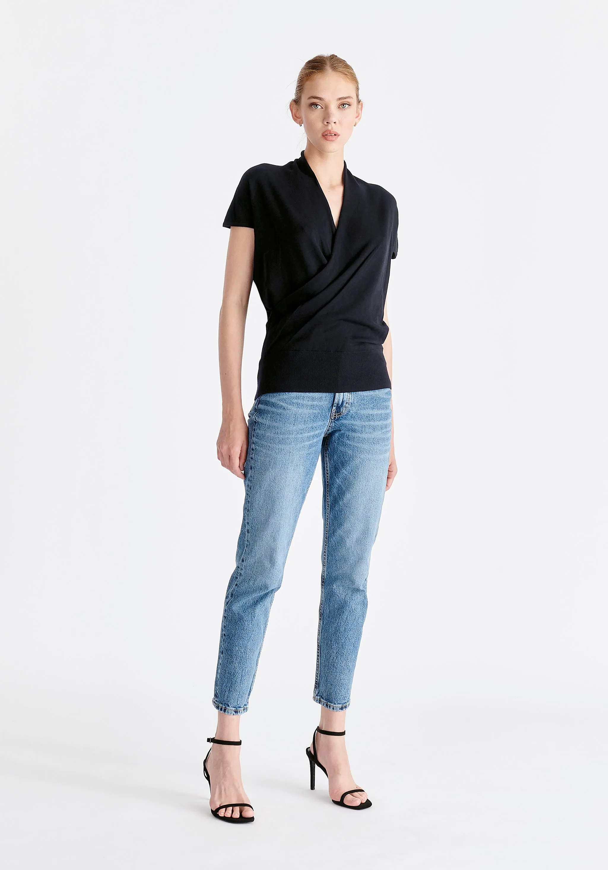Cap Sleeve Wrap Top