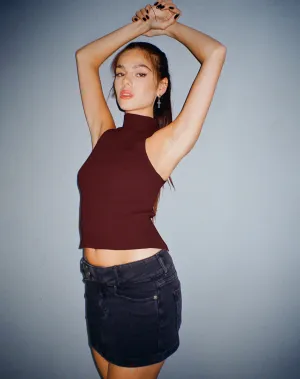 Capricia Crop Top in Marron Capricia Crop Top in Marron
