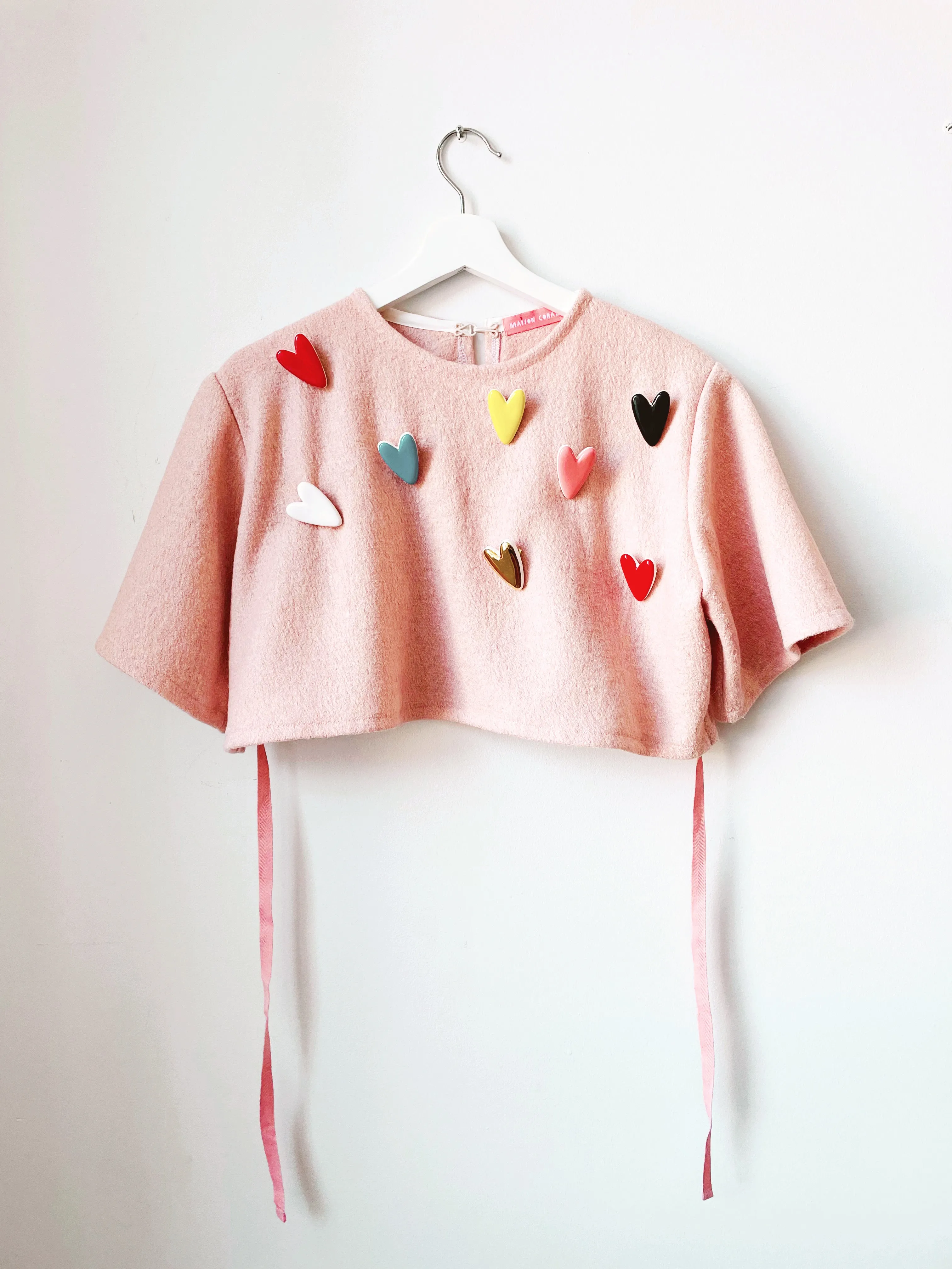 Carine Crop Top in Boucle Wool - MADE TO ORDER
