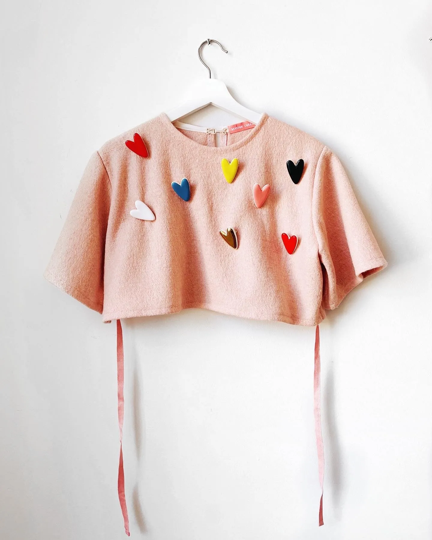 Carine Crop Top in Boucle Wool - MADE TO ORDER