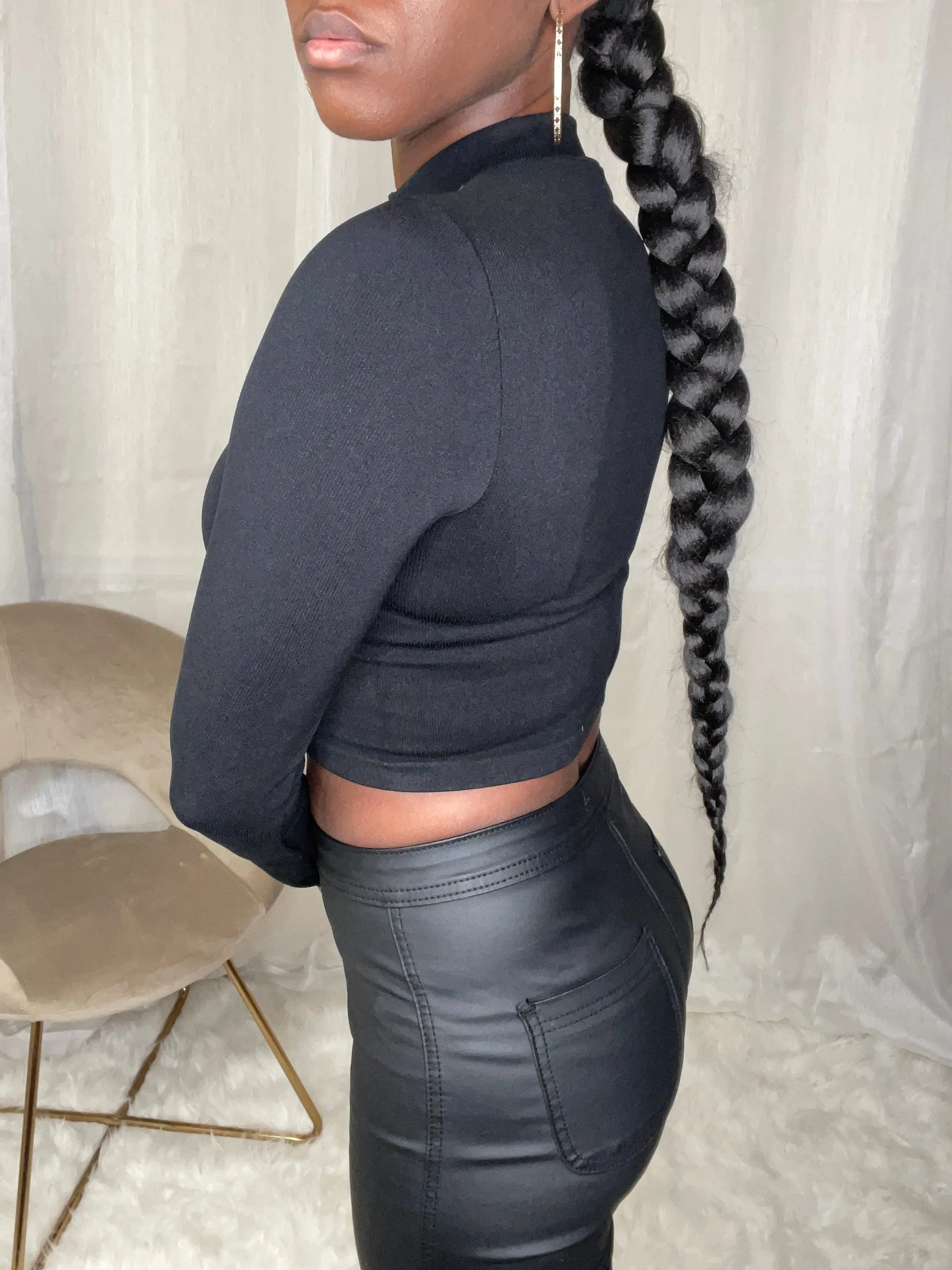 Carmen Long Sleeve Top | Black